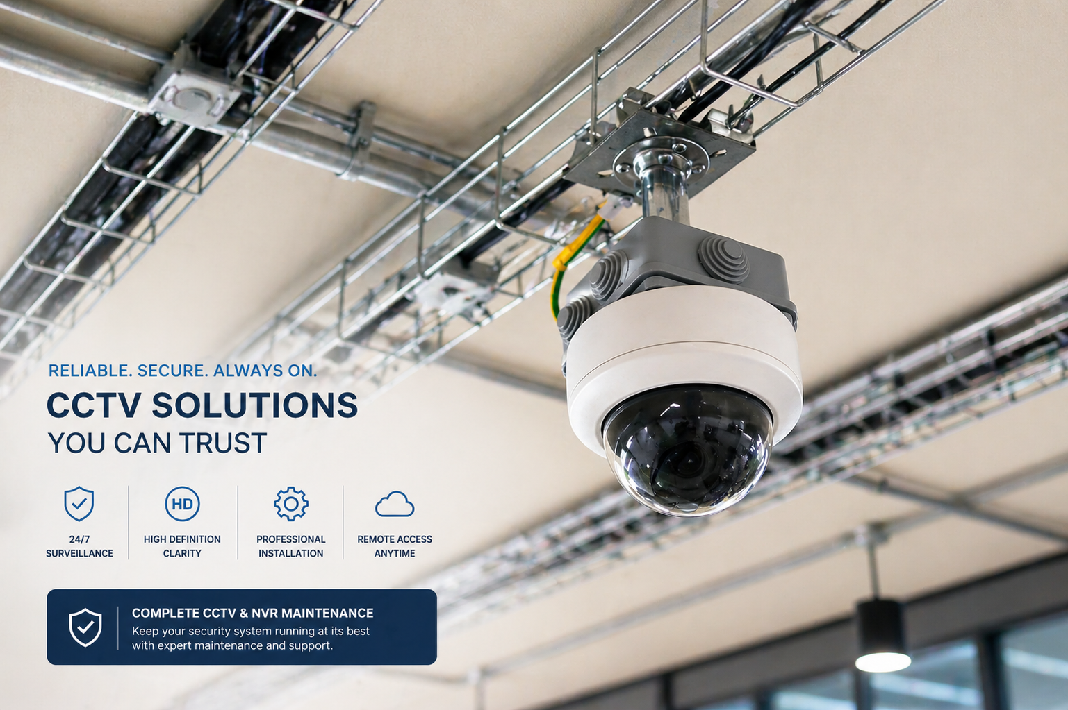 Commercial CCTV camera maintenance for businesses in the DMV — Washington DC, Maryland, and Northern Virginia